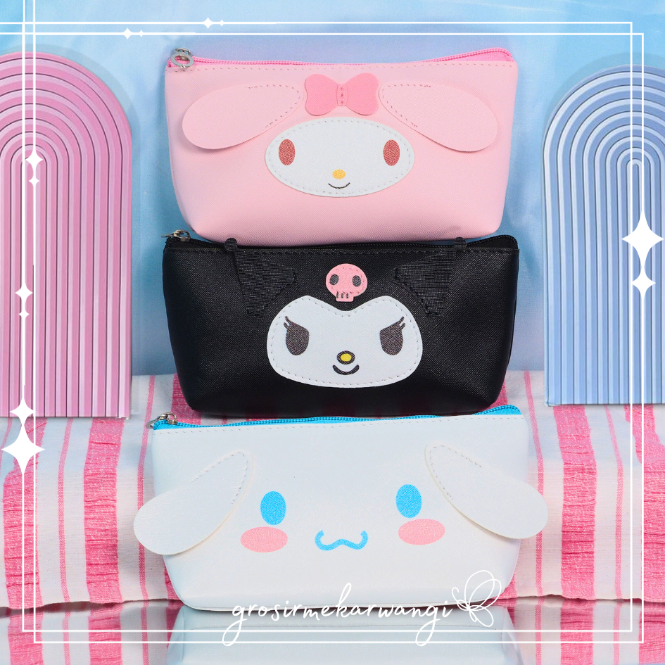 

Pouch Sanrio Tempat Pensil Serbaguna Tempat Kotak Pensil Kantong Kosmetik Make Up Sabun Travelling Lucu Karakter My Melody Kuromi Cinnamoroll