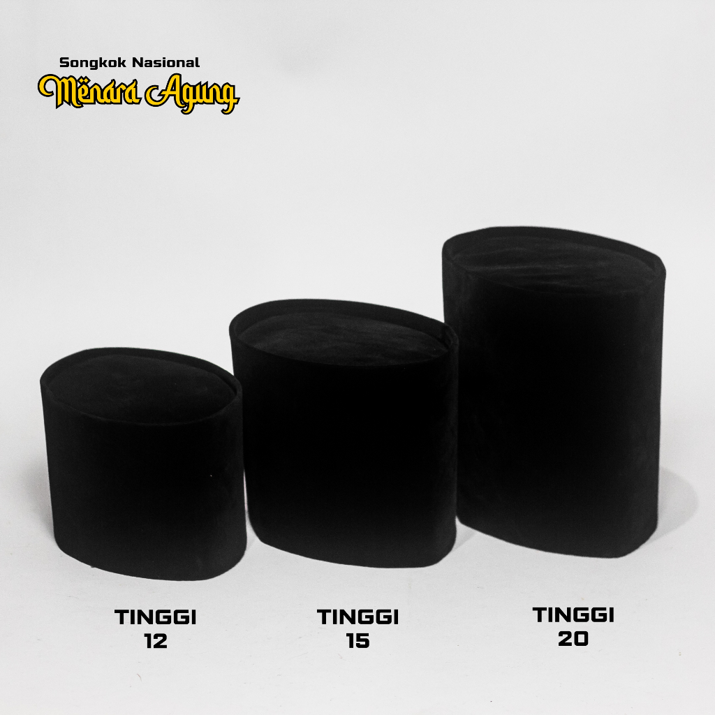 Peci Hitam Tinggi 15 Cm, 20 Cm, 25 Cm