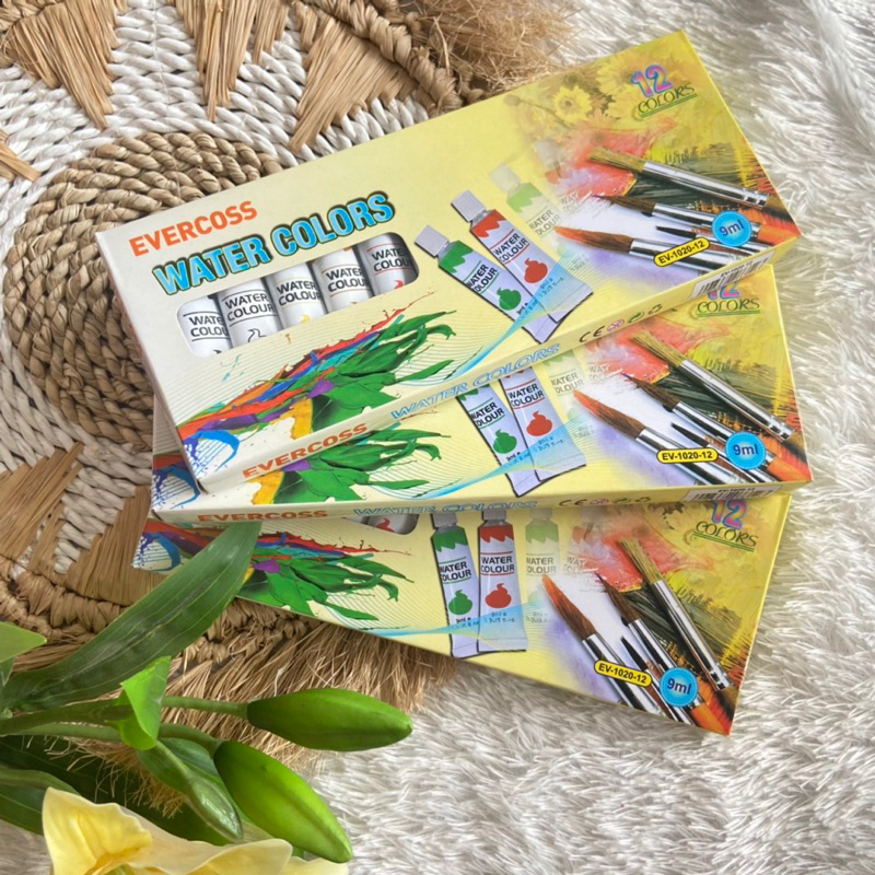 

WATER COLORS 12 COLORS 9ml EV-1020-12