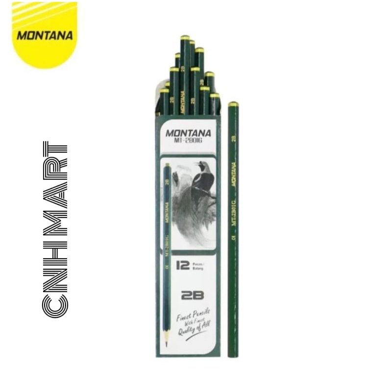 

PENSIL 2 B MONTANA HIJAU - BIRU 2 B / HARGA 12 PCS