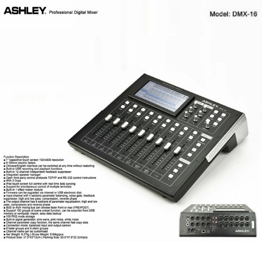 digital mixer audio ashley dmx16 dmx 16 original