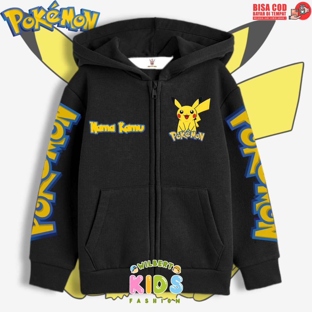 Jaket Hoodie Sweater Anak Pokemon / Hoodie Anak Pokemon