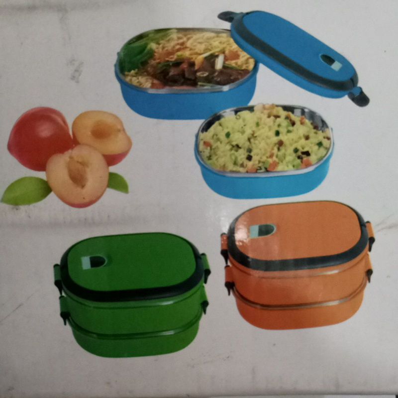 RANTANG STAINLESS 2 SUSUN / LEGO LUNCH BOX / LUNCH BOX STAINLESS / TEMPAT MAKAN STAINLESS / RANTANG 
