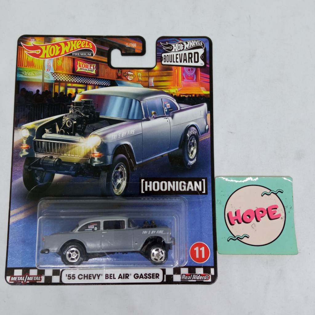 Hot Wheels Premium Boulevard 55 Chevy Bel Air Gasser Original Mattel