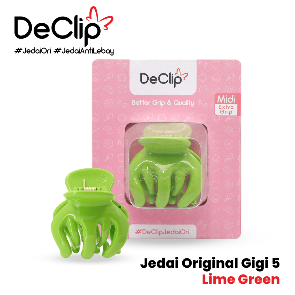 Jedai Bangkok Declip Original Gigi 5 ukuran 5cm Warna Hijau