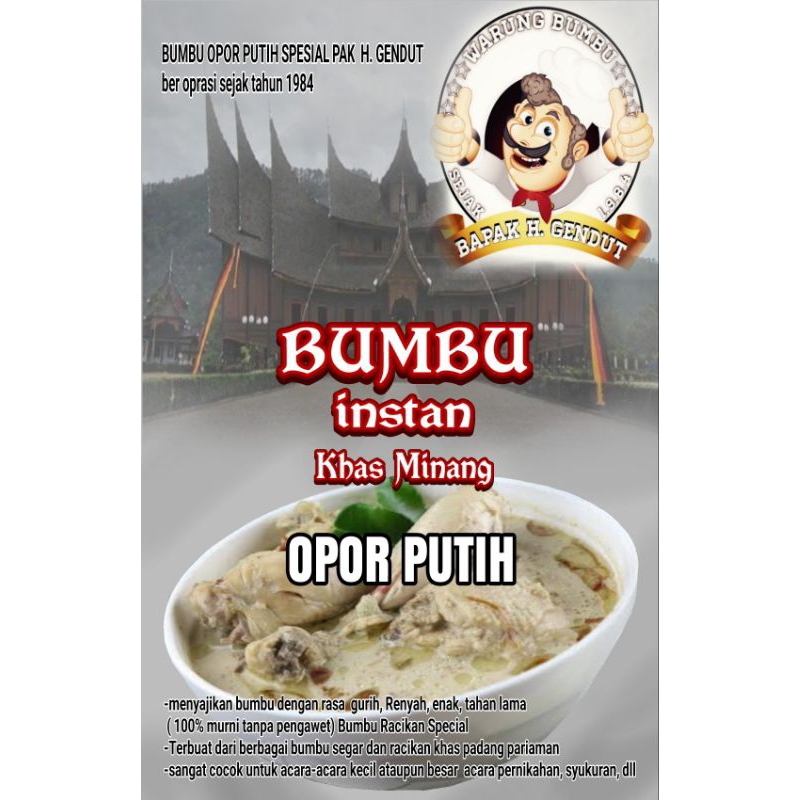 

BUMBU OPOR PUTIH/KUNING
