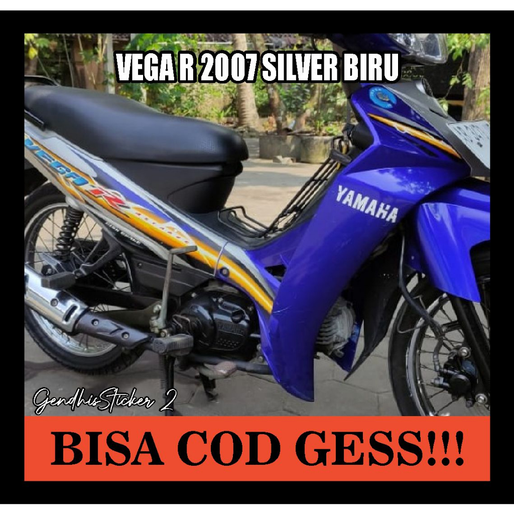 striping yamaha vega r 2007 silver biru