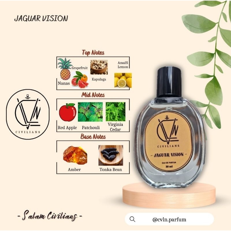 Jaguar Vision / Parfum Pria / Cowo / Laki laki / Parfum Wangi dan Tahan Lama