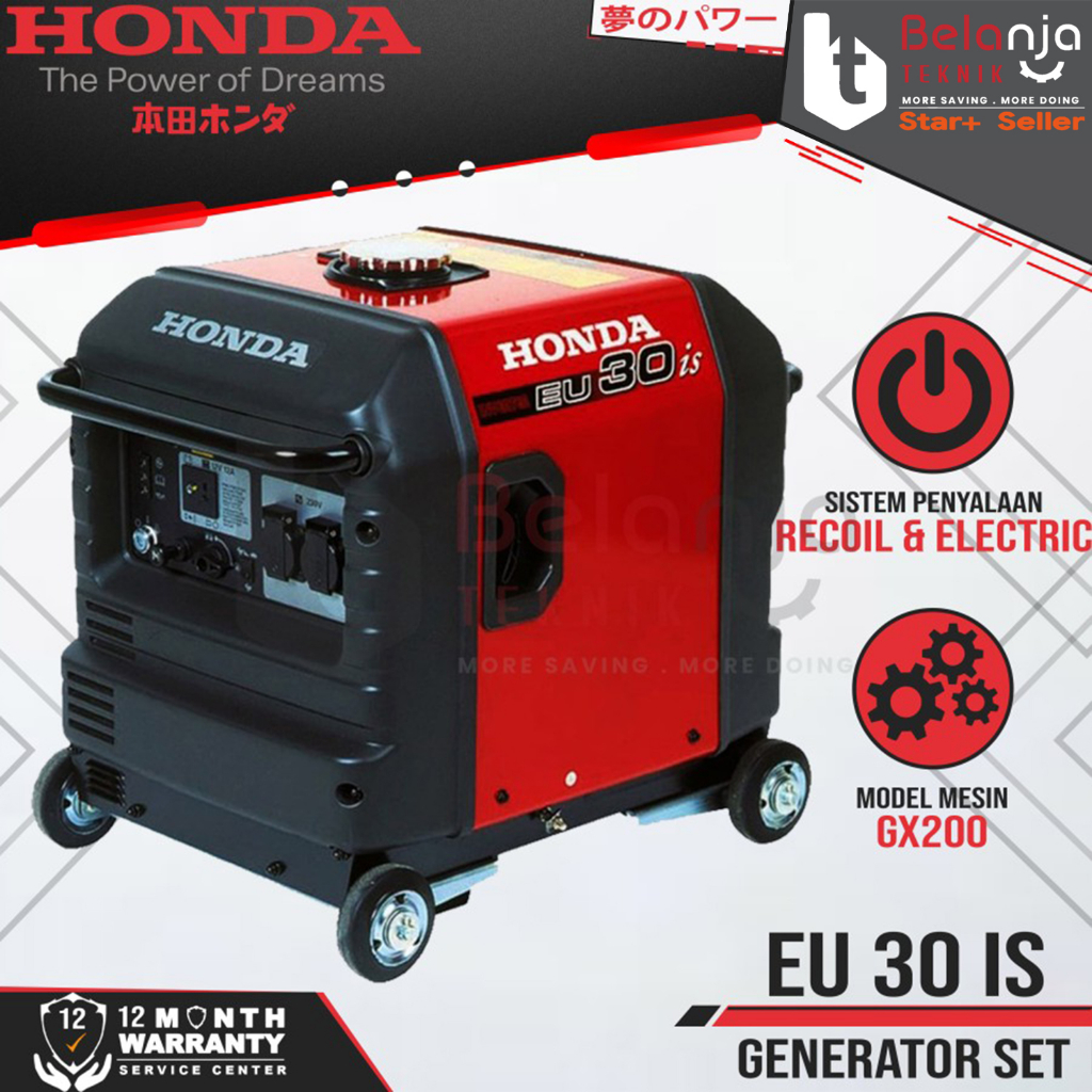Honda Genset Silent EU 30IS 2200 Watt EU 30 IS Generator Set EU30IS