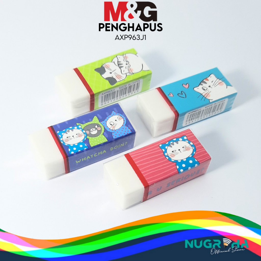 

M&G PENGHAPUS / ERASER / PENGHAPUS KECIL BERSIH LEMBUT BERKUALITAS AXP963J1 PUTIH