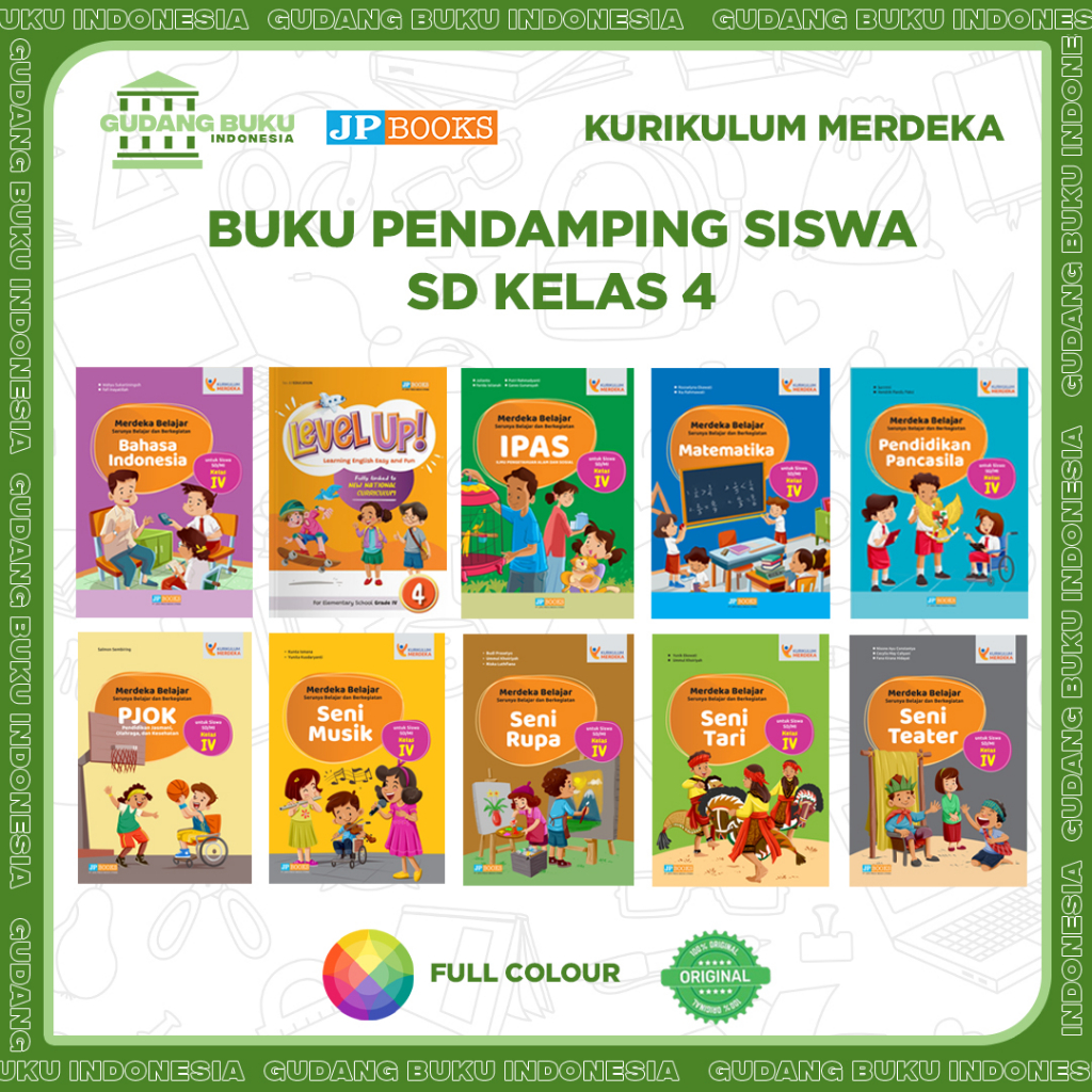 Buku Siswa Pendamping Sekolah JP Books Kurmer SD Kelas 4 - Kurikulum Merdeka (Penerbit JP BOOKS)