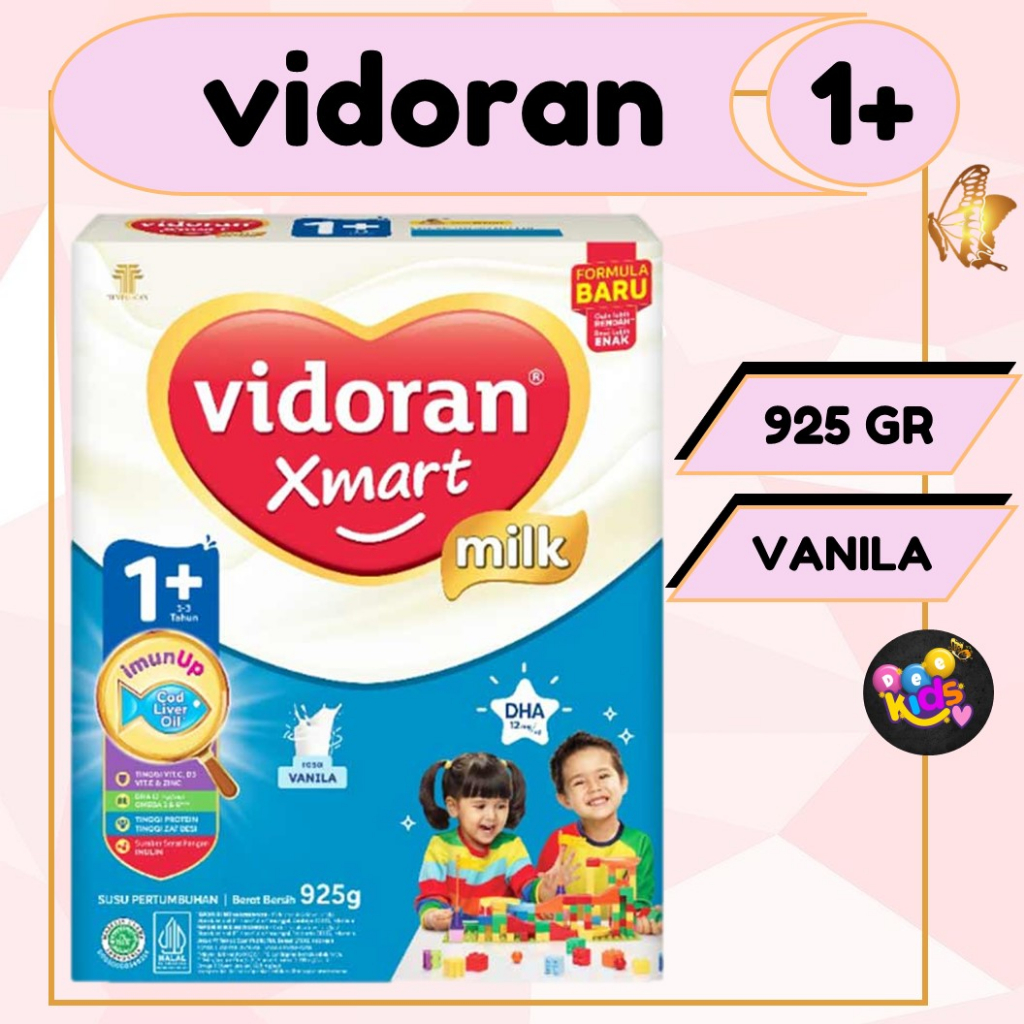 VIDORAN 1+ VANILA 925 GR susu vidoran 1 + rasa vanila - dee kidz