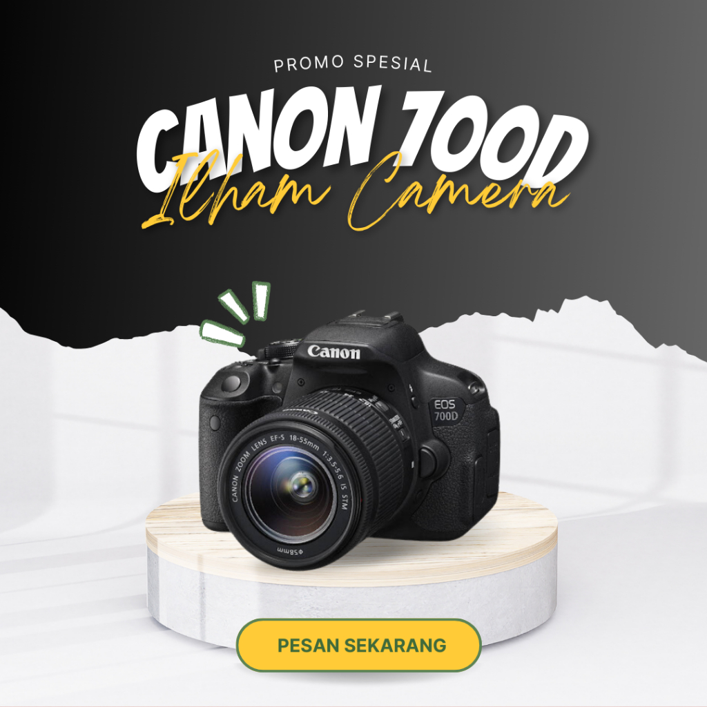 KAMERA PEMULA CANON 700D + KIT PRODUK ORIGINAL