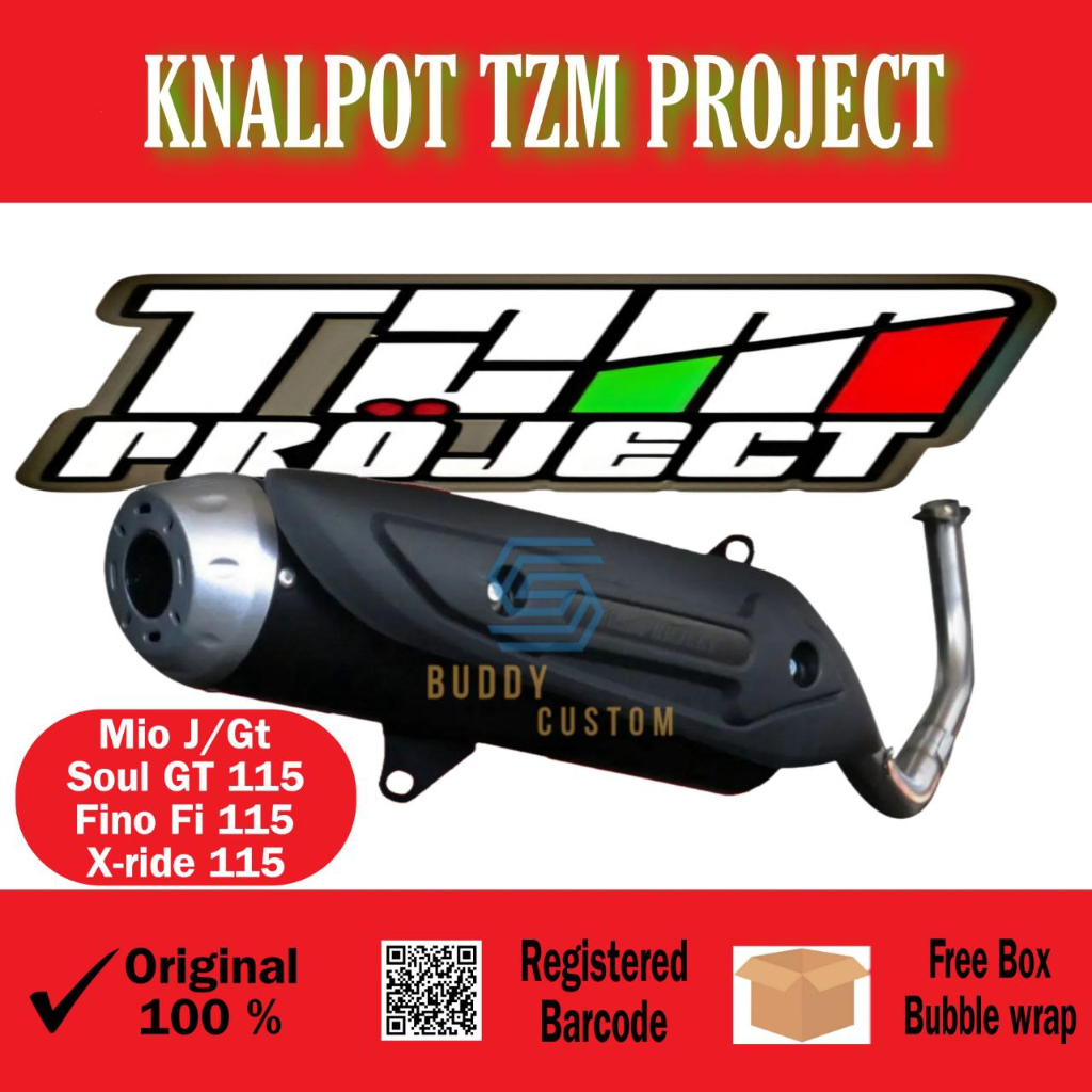Knalpot TZM Project mio J Mio GT Soul GT Fino Fi Xride 115 STD NON SS PRO - Knalpot TZM Project mio 