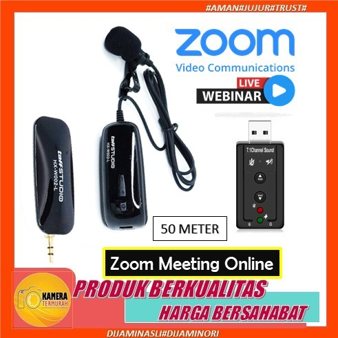 Microphone Mic Clip On Wireless USB PC Zoom Laptop