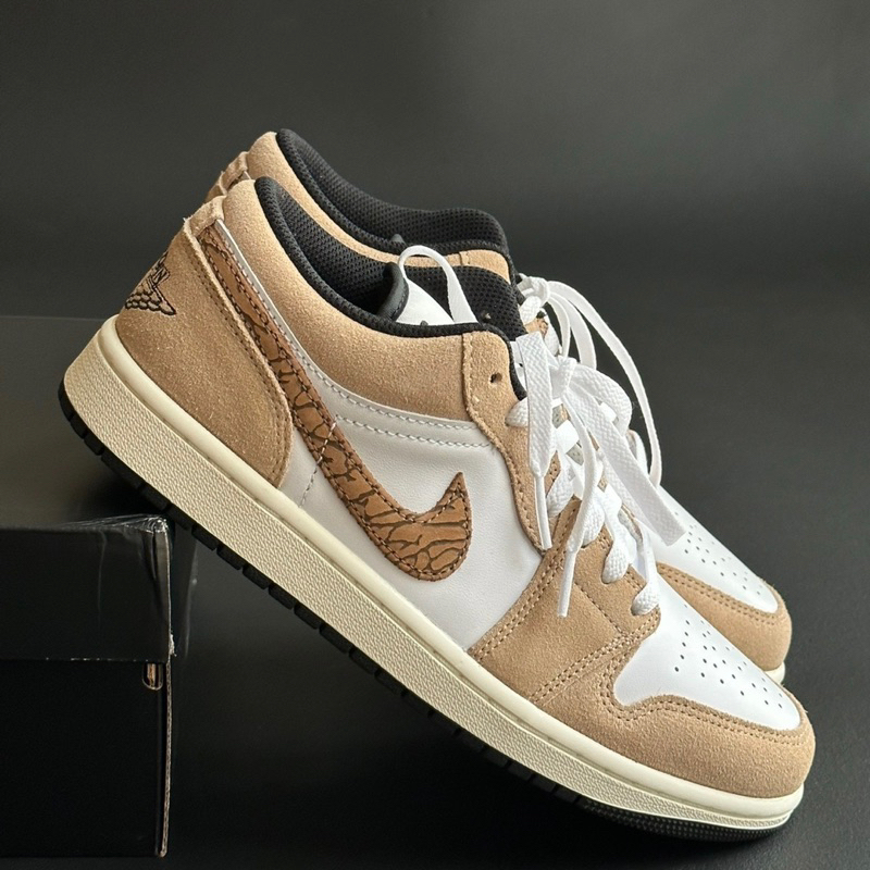 Nike Air Jordan 1 Low SE Brown Elephant 100% Authentic
