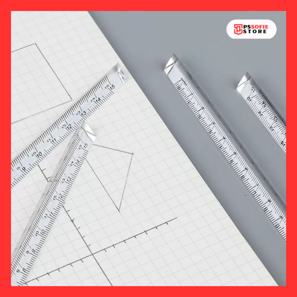 

Ruler Triangle Transparant Penggaris Segitiga 20cm Cute & Unik