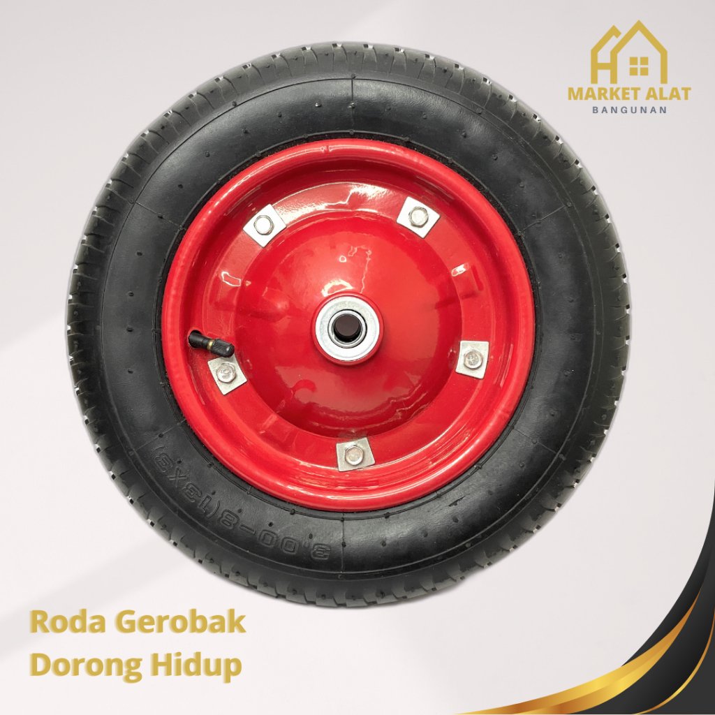 Roda Gerobak Dorong Hidup Pakai Ban Dalam Model Artco / Ban Roda Gerobak Pasir Sorong Model Arko