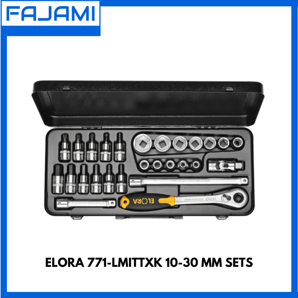 ELORA 771-LMITTXK 10-30 MM SOCKET SETS / Set Kunci Mata Sok