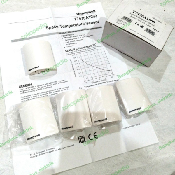 

Room Temperature Sensor Honeywell T7470A1009 NTC 20 kOhm Diskon