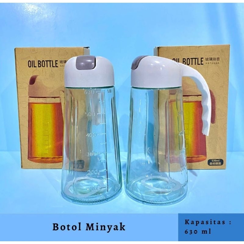 BOTOL MINYAK GORENG BAHAN KACA TEBAL KAPASITAS 630ML / BOTOL KACA SERBAGUNA / OIL POT 630ML