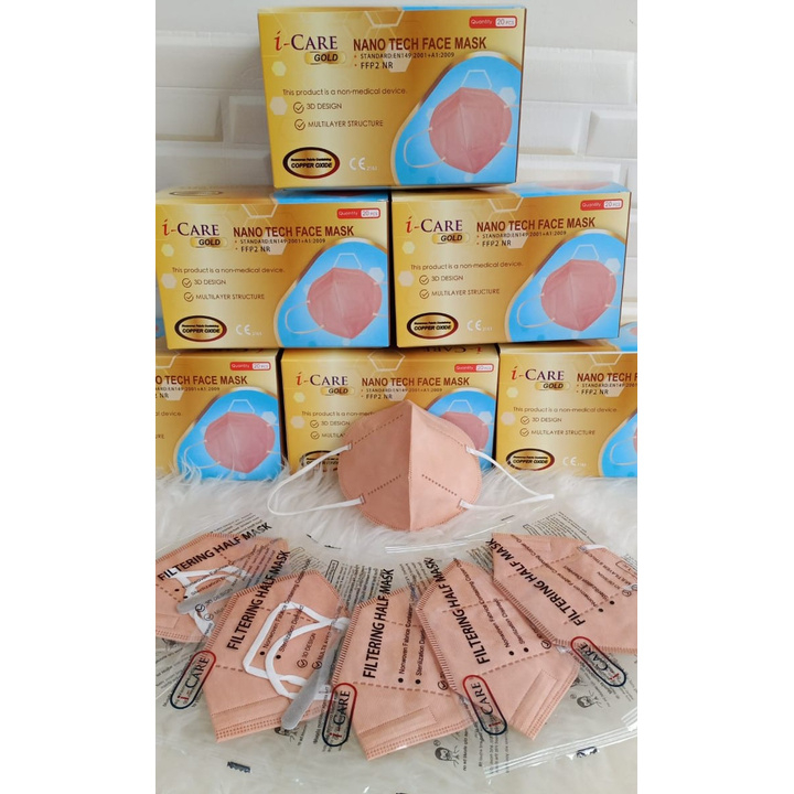Masker anti virus KN95 3D Copper filter tembaga health 1 pcs