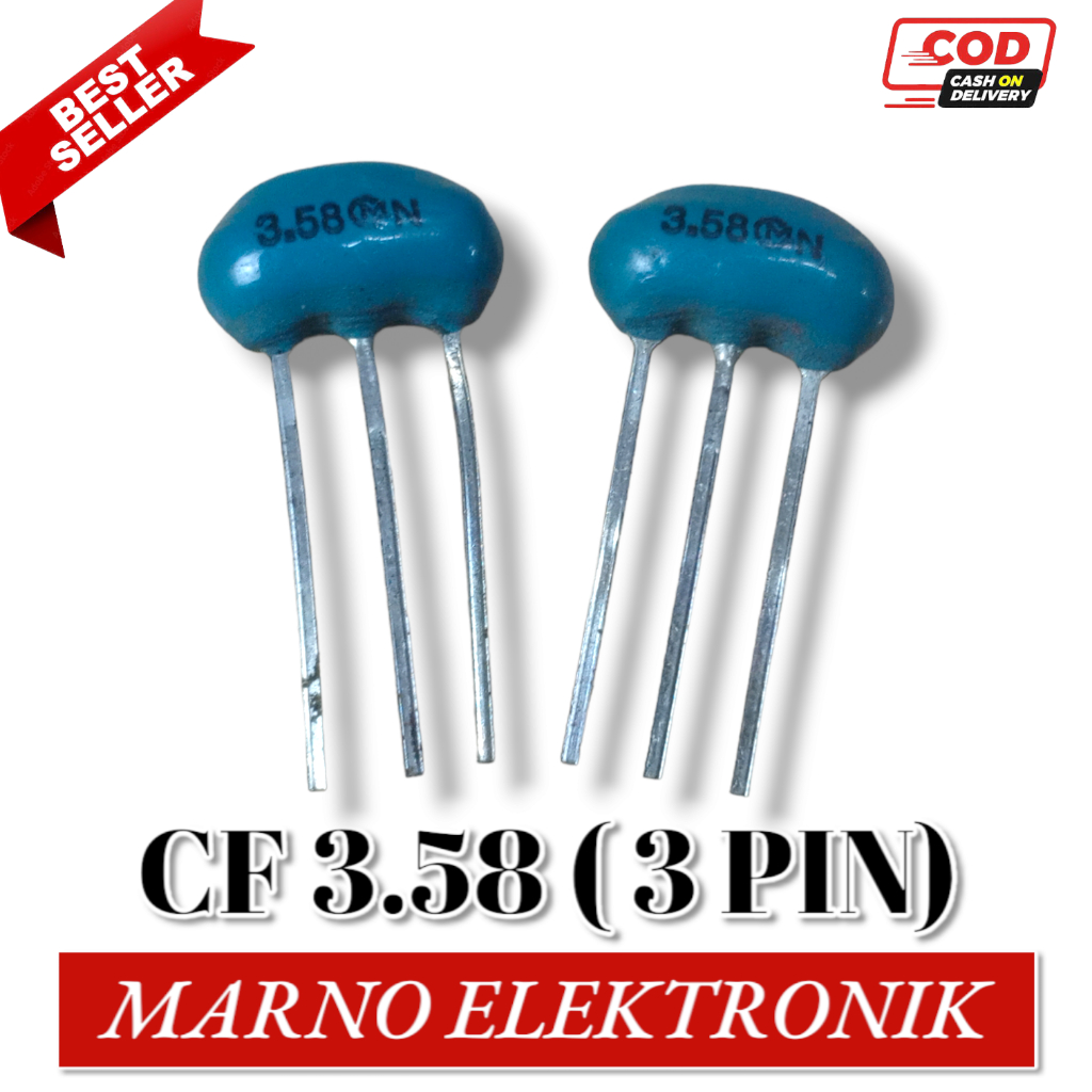 CERAMIC FILTER CF 3.58 3,58 3.58Mhz 3,58Mhz 3 PIN 3 KAKI KERAMIK ORI