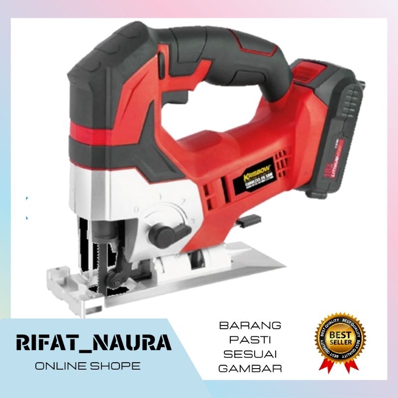 Krisbow Mesin Gergaji Jigsaw Tanpa Kabel/cordlles jig saw