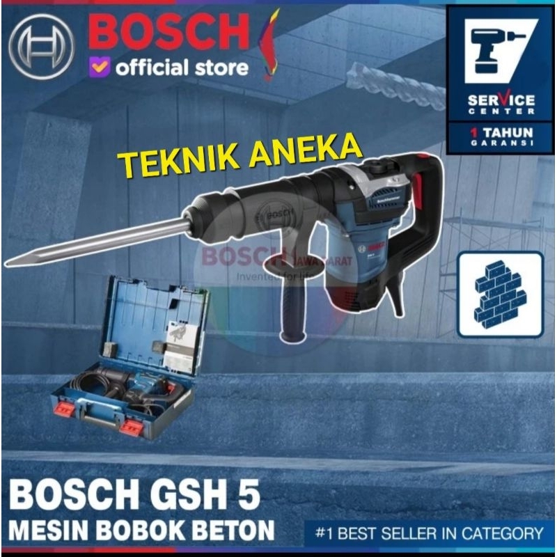 BOSCH GSH 5 JACK HAMMER DEMOLUTION BOBOK BETON TEMBOK GSH5