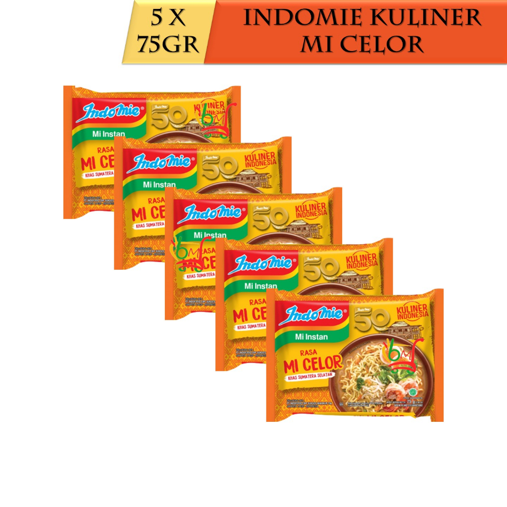 

5PCS Indomie Kuah Kuliner Indonesia Mi Celor Khas Sumatera Selatan