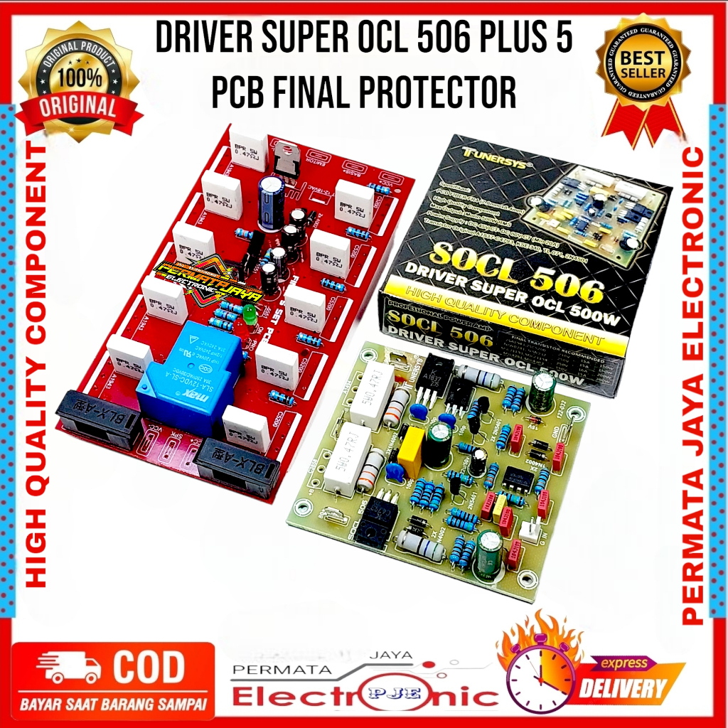 KIT Driver SOCL 506 Fiber 500 Watt Tunersys Plus PCB Final 5 Set Plus Protector