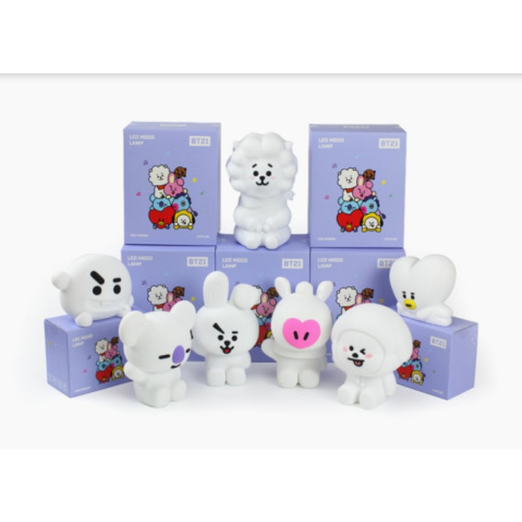 LED Mood Lamp Light BT21 RJ BTS Official Merchandise Lampu Tidur Meja