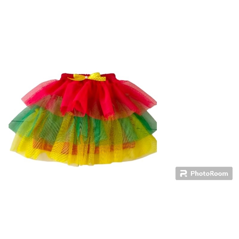 ABG tutu - rok natal anak - rok tutu murah - rok anak pelangi - rok natal merah ijo kuning