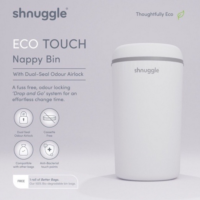 Shnuggle Eco-Touch Nappy Bin Tempat Sampah Popok