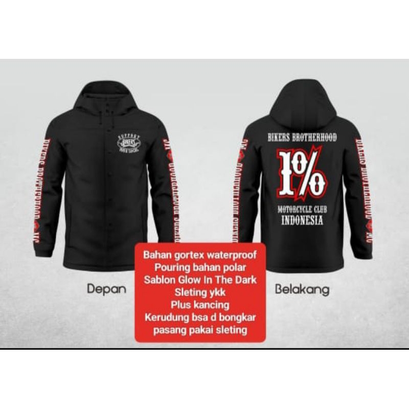 Jaket Reguler Bikers Brotherhood 1% MC Resmi