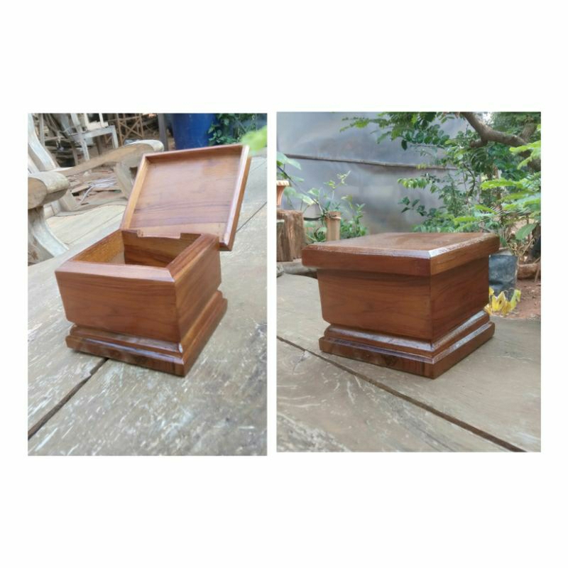 kotak amal kayu jati