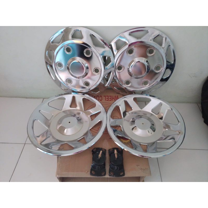 weldop velg truk dop roda truk/bus ring 16 lobang 6 (4pcs) segitiga depan belakang