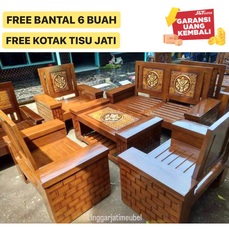 Kursi Tamu Kayu Jati Box 2111