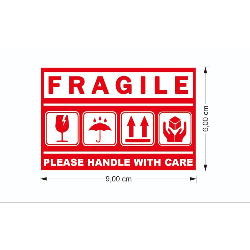 

STICKER FRAGILE 9x6cm / FRAGILE / STICKER FRAGILE MURAH