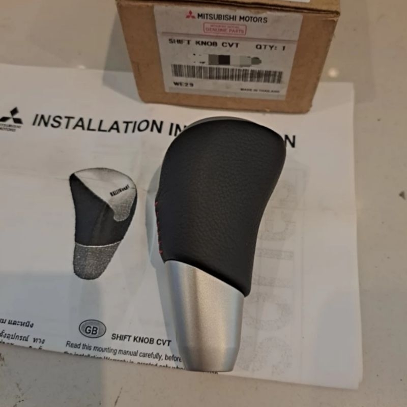 SHIFT KNOB KNOP TRANSMISI CVT MATIC RALLIART MITSUBISHI MIRAGE ORIGINAL ASLI