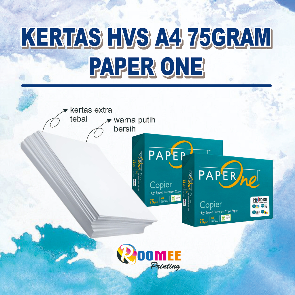 

(PROMO) KERTAS HVS A4 PAPER ONE 75 GRAM / KERTAS FOTOCOPY & PRINT TERMURAH BISA COD