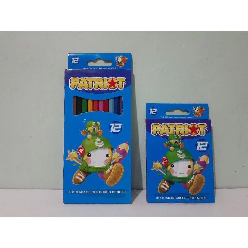 

12pak Pensil warna Patriot / Pensil 12warna / pensil warna / pulas panjang patriot / patriot pannjang/ patriot pendek