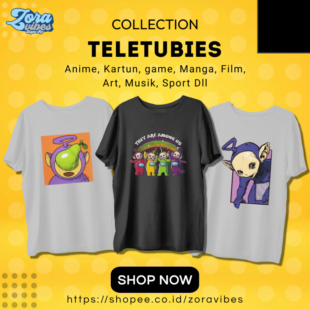 BAJU ANAK KAOS ANAK TELETUBBIES