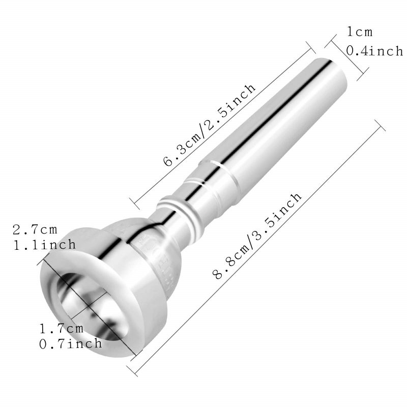 7C Mouthpiece Trumpet Mouthpiece Adaptor Mouthpiece Trumpet Bullet Shaped -
