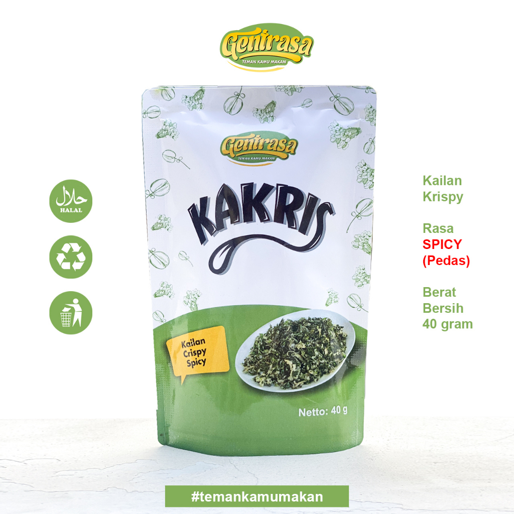 

Gentrasa - Kailan Krispy Rasa Spicy(PEDAS) / Bumbu Sayur Tabur Siap Makan / Kemasan 40Gram