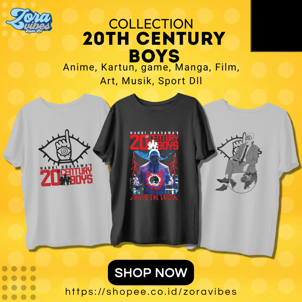Kaos 20th Century Boys Manga Twentieth Century Boys Cotton