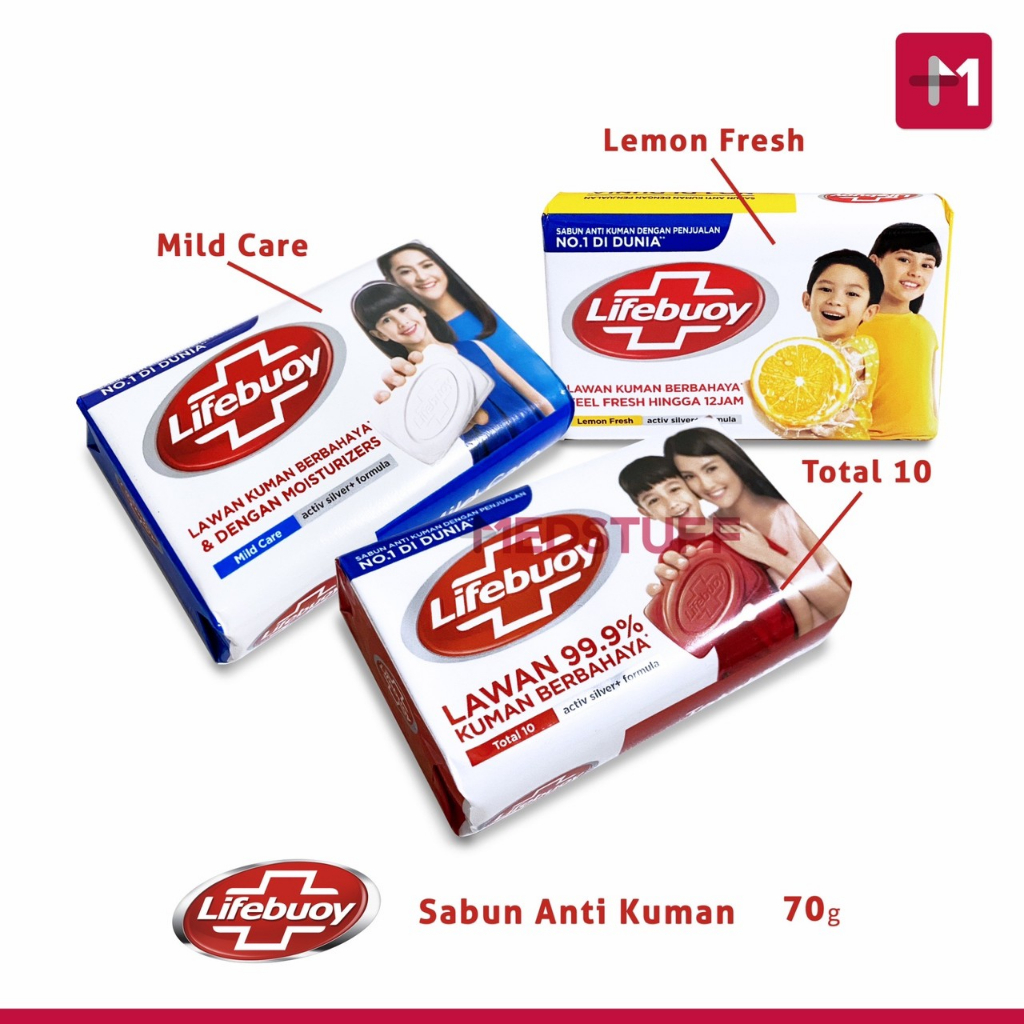 Lifebuoy Sabun Batang Antiseptik 70gr Sabun Mandi Batang Lifebuoy Bar Soap