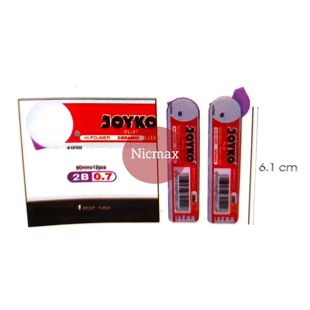 

Pencil Lead / Isi Pensil Mekanik Joyko PL-07 / 2B / 0.7 mm / Isi 12 Tube