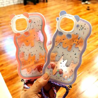 0012 VVV CASE sling case Glitter MELTY ICE CREAM MIXUE SAMSUNG A11 M11 A51 A10S A21S A20S S21FE  cas