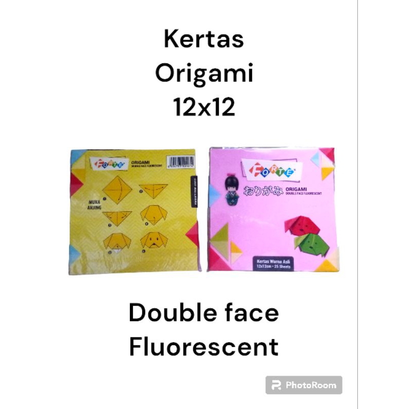 

kertas origami 12x12 double face fluorescent